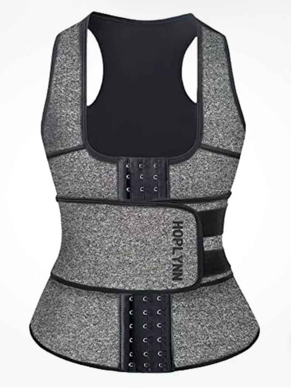 Women’s Gray Waist Trainer Vest with Adjustable Belt